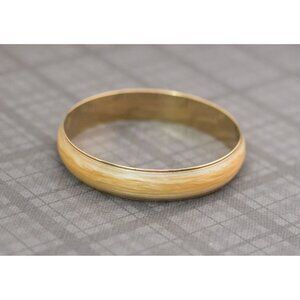 Vintage Gothic Gold Tone Bangle Bracelet 7.85 Inches by Avon G14